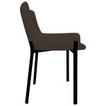 Vidaxl chaises à manger lot de 2 marron tissu