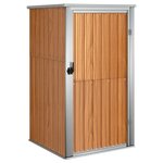 vidaXL Abri à outils de jardin marron 88x89x161 cm acier galvanisé