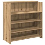 vidaXL Bureau réception chêne artisanal 100x50x103 5cm bois ingénierie