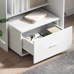 vidaXL Bureau Blanc 131 5 x 50 x 106 5 cm Bois d'ingénierie