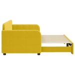 vidaXL Lit de jour avec lit gigogne jaune 80x200 cm velours