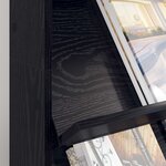 vidaXL Étagère à magazines avec étagère Chêne noir 70 x 41 x 126 cm