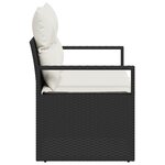 vidaXL Canapé de jardin avec coussin 120 x 62 x 69 cm polyrotin