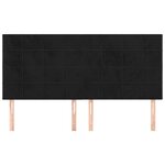 vidaXL Tête de lit Noir 200x5x118/128 cm Velours