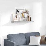 vidaXL Étagère murale flottante Gris béton 80x23 5x3 8 cm MDF