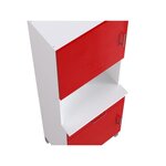 ECO Buffet de cuisine L 60 cm - Rouge et blanc mat