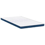 vidaXL Coussins de Matelas Blanc et Bleu 120 x 200 cm