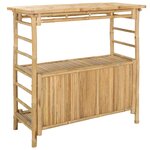 vidaXL Table de bar extérieure Naturel 110 x 50 x 105 cm Bambou