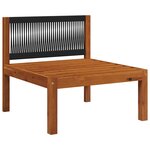 vidaXL Salon de jardin 2 pièces avec coussins en bois d'acacia et corde