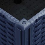 vidaXL Jardinière à roulettes bleu gris 240x50x54 cm PP