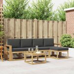vidaXL Ensemble de canapés d'extérieur 6 Pièces Blanc et anthracite
