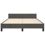 vidaXL Cadre de lit avec tête de lit Gris foncé 140x190 cm Velours