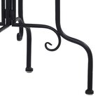 vidaXL Table de bistro mosaïque Terre cuite et blanc Céramique