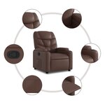 vidaXL Fauteuil inclinable marron similicuir