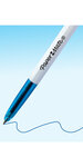 Paper mate 045 - 15 stylos bille avec capuchon - noir  bleu  rouge  vert - pointe moyenne 1.0mm - en sachet