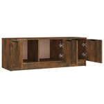 vidaXL Meuble TV Chêne fumé 102x35x36 5 cm Bois d'ingénierie