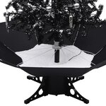 vidaXL Arbre de Noël neigeux avec base de parapluie Noir 170 cm PVC