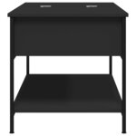 vidaXL Table basse noir 100x50x50 cm bois d'ingénierie et métal