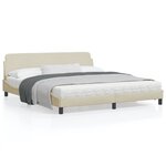 vidaXL Cadre de lit sans matelas crème 180x200 cm tissu