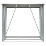 vidaXL Abri de stockage de bois Acier galvanisé 163x83x154 cm Vert