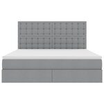 vidaXL Lit avec rangement et LED Gris clair 160 x 200 cm Polyester