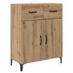 vidaXL Buffet Chêne artisanal 69 5 x 34 x 90 cm Bois d'ingénierie