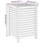 vidaXL Panier à linge 45x45x65 cm Bois massif de noyer