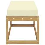 vidaXL Banc de Jardin Blanc 115 x 43 x 45 cm Bois d'Acacia Massif
