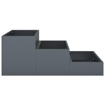 vidaXL Jardinière de jardin 3 niveaux 90x90x35 cm Anthracite Acier
