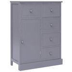 vidaXL Buffet avec 10 tiroirs Gris 113x30x79 cm Bois