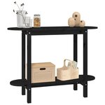vidaXL Table console Noir 110x40x80 cm Bois massif de pin
