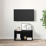 vidaXL Meuble TV Chêne noir Bois d'ingénierie