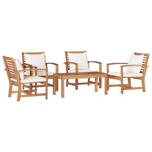 vidaXL Ensemble de canapé de jardin Naturel Bois de teck solide