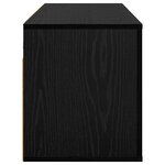 vidaXL Meuble TV mural Chêne noir 100 x 34 5 x 40 cm Bois d'ingénierie