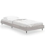 vidaXL Cadre de lit sonoma gris 75x190 cm bois d'ingénierie