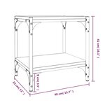 vidaXL Meuble TV Sonoma gris 40x33x41 cm Bois d'ingénierie et acier