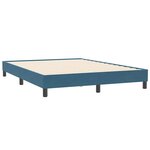 vidaXL Sommier à lattes de lit et matelas bleu foncé 140x210cm velours