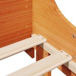 vidaXL Lit bibliothèque sans matelas cire marron 90x190 cm bois massif