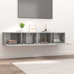 vidaXL Meubles TV 2 Pièces sonoma gris 80x30x30 cm bois d'ingénierie