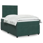 vidaXL Sommier à lattes de lit et matelas Vert foncé 120x200cm Velours