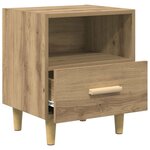 vidaXL Cabinet de chevet 2 Pièces chêne artisanal 40 x 35 x 47.5 cm