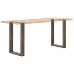 vidaXL Pieds de table à manger en U 2 pièces Acier naturel 50 x (72-73) cm Acier