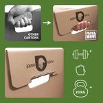 Pack and Move - Lot 60 Cartons Déménagement Premium - 60 X 30 X 30 - Extrême Résistance 30KG - Réutilisable - Poignées Renforcées - 3 Adhésifs Offerts