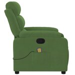 vidaXL Fauteuil de massage inclinable vert clair velours