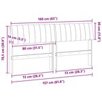 vidaXL Tête de lit capitonnée Gris clair 160 cm Pin massif