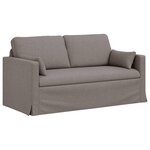 vidaXL Canapé 2 Pièces Taupe 158 x 78 x 80 cm tissu