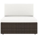 vidaXL Salon de jardin 8 Pièces Résine tressée Marron