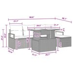vidaXL Ensemble de canapé de jardin 6 Pièces Marron Poly rotin