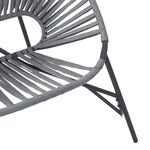 vidaXL Chaise œuf de jardin noir et gris clair résine tressée