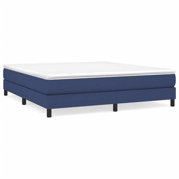 vidaXL Cadre de lit bleu 180x200 cm tissu